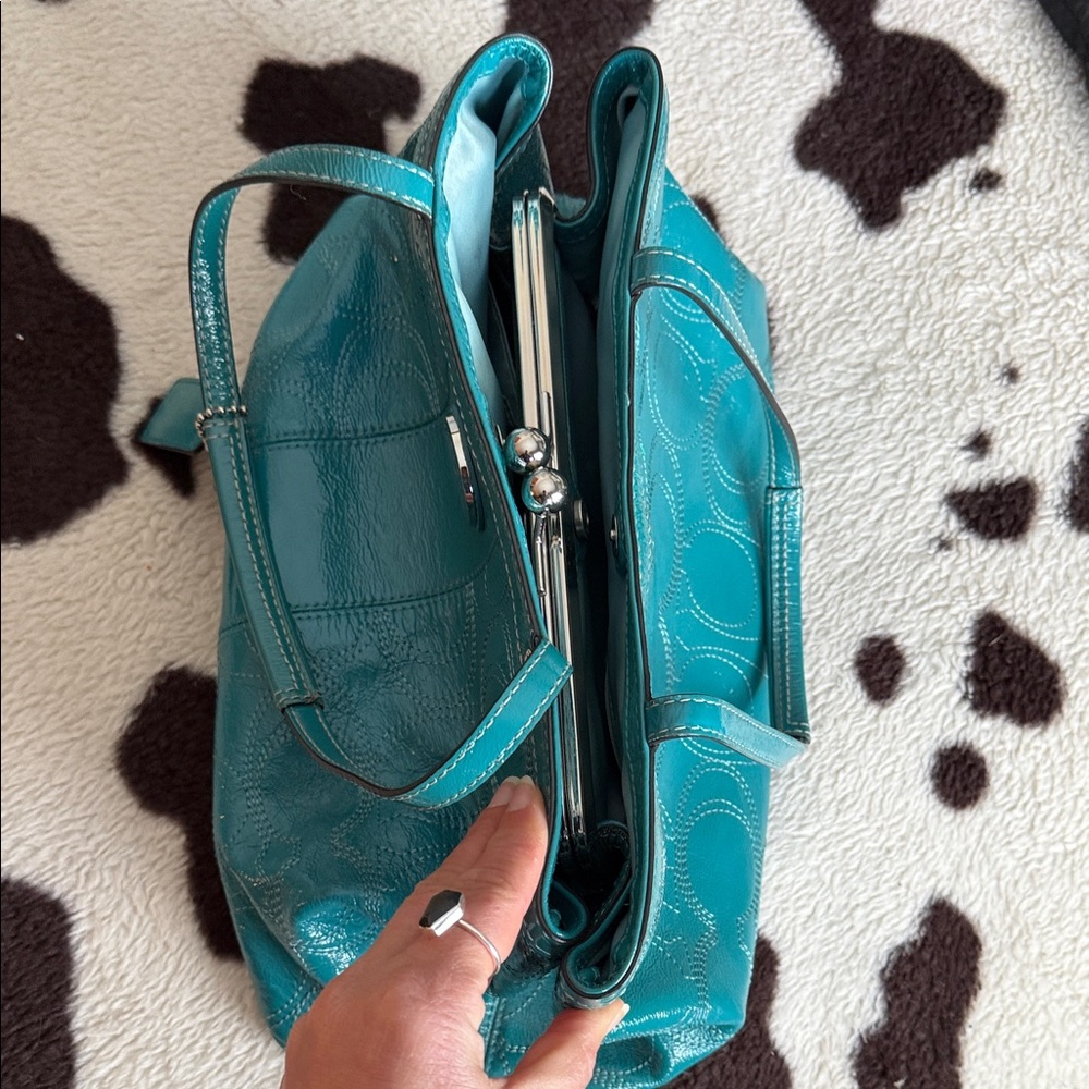 Coach Turquoise Shoulder Bag - Picture 10 of 10